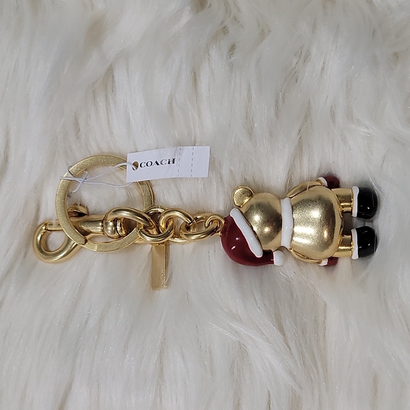 Coach 3D Santa Bear Bag Charm - Picture 3 of 4